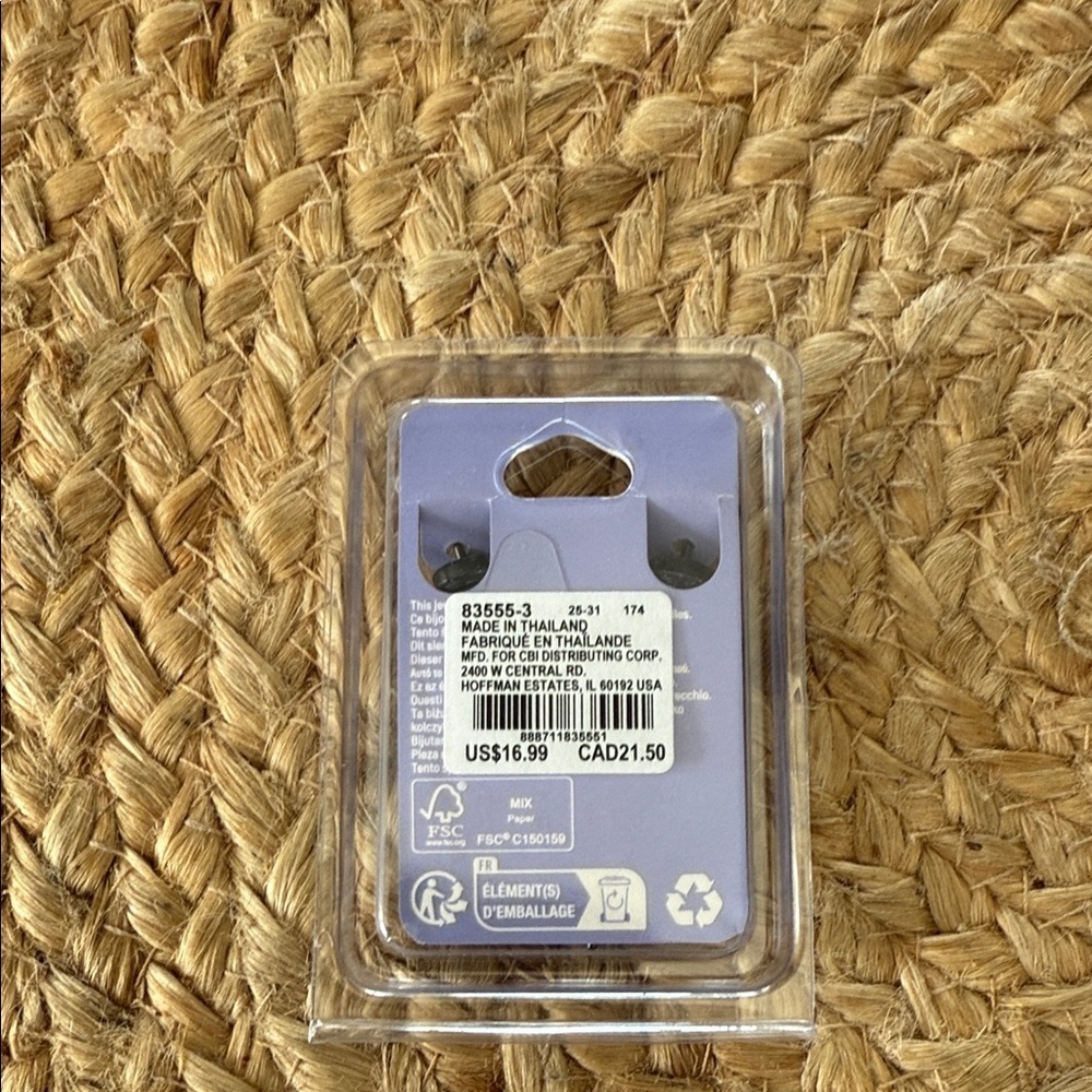 Claire's Black Faux Taper Earrings - Picture 2 of 2